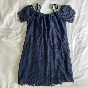 No Comment Blue Lace Mini Dress Size S